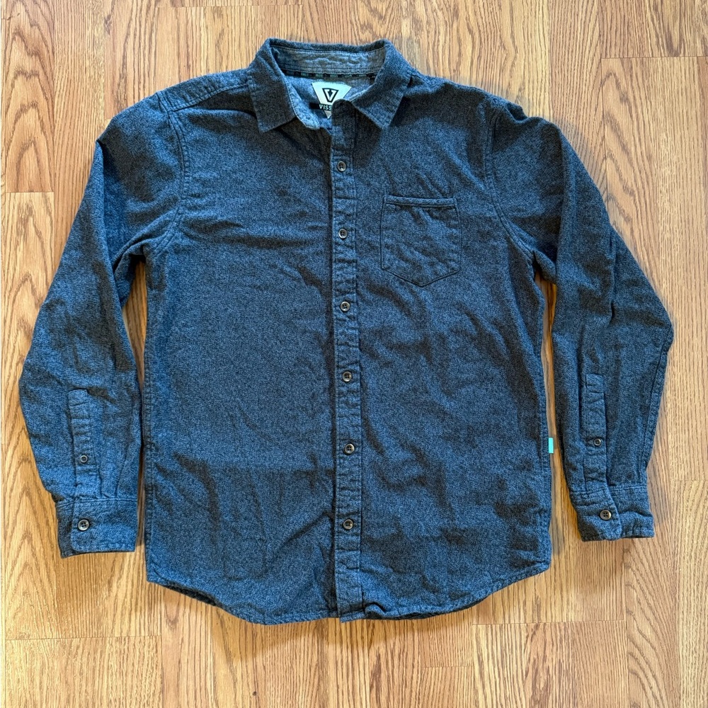 VISSLA Gray Casual Button Down Shirt